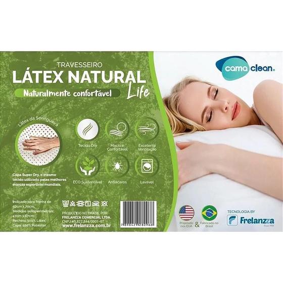 Imagem de Travesseiro 100% látex natural life - cama clean