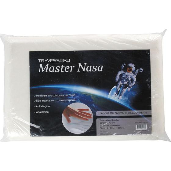 Menor preço em Travesseiro 50x70cm Viscoelástico Nasa Master Comfort