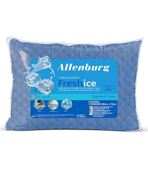 Imagem de Travesseiro Altenburg Fresh Ice Azul Branco