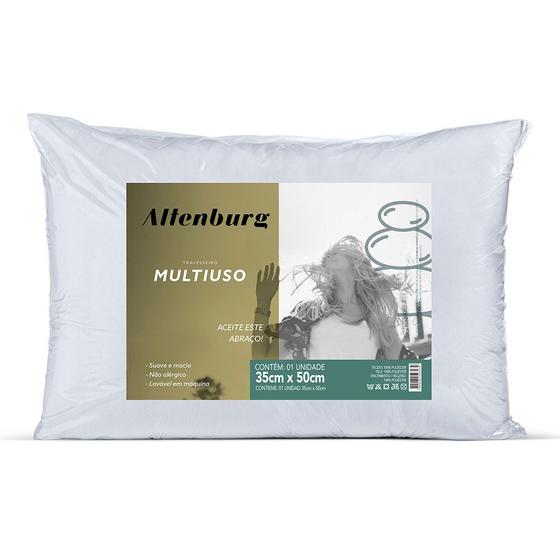 Imagem de Travesseiro Altenburg Multiuso Pequeno Viagem Leitura Amamentação Antialérgico em Microfibra - 100% Poliéster - 35 x 50 cm