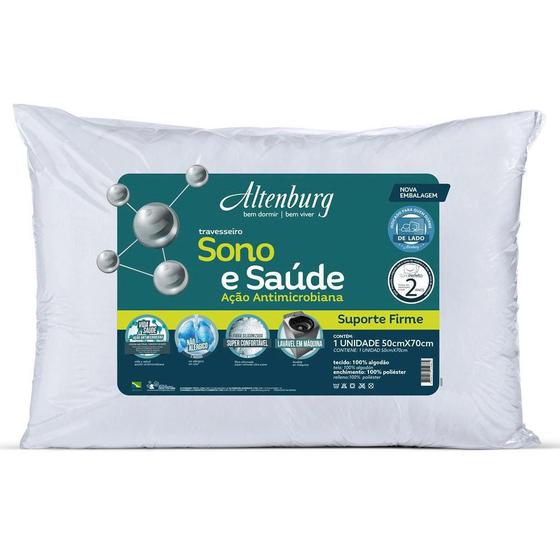 Imagem de Travesseiro Altenburg Sono e Saúde Suporte Firme Dormir de Lado 50x70 cm - 1609