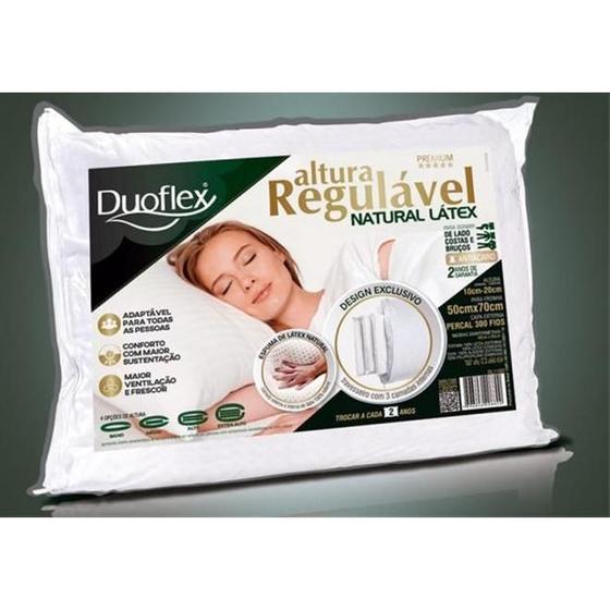 Travesseiro Altura Regulável Natural Látex Rl 1100 Duoflex ...