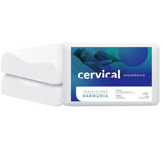 Imagem de Travesseiro Cervical Latex Touch Altura 14 Ergonômico Harmonia