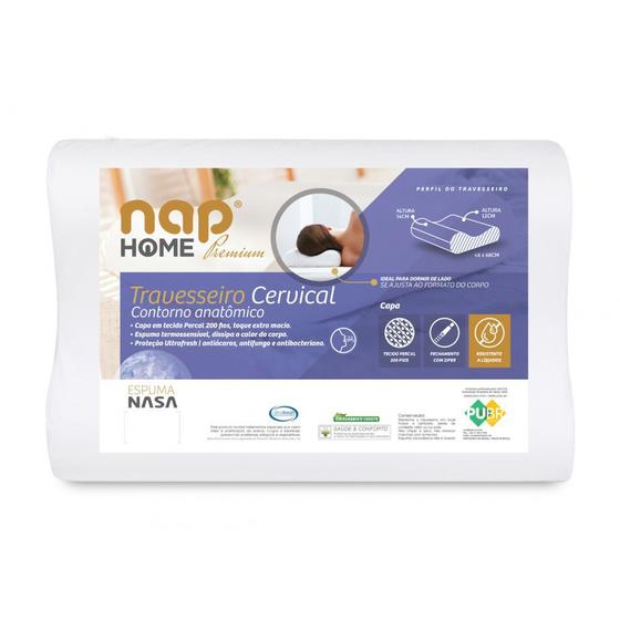 Imagem de Travesseiro Cervical Nasa Premium Nap Home Capa Impermeável