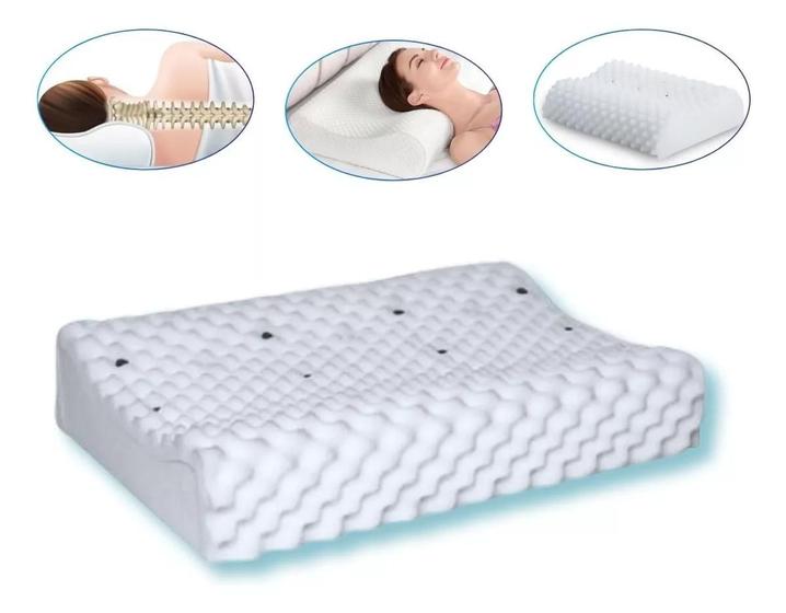 Imagem de Travesseiro CERVICAL Ortopédico Magnetico com Infravermelho Terapêutico Pillow Anatômico