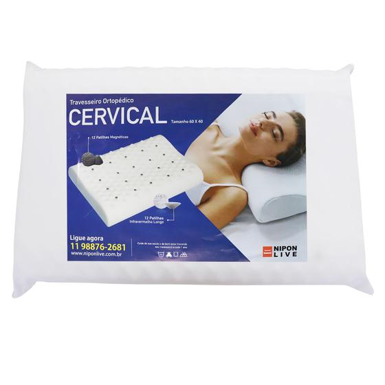 Imagem de Travesseiro  Cervical Pillow Macio Ortopedico Anti Ronco