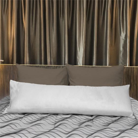 Travesseiro de Corpo 40cm x 1,30m Soft Touch Branco – ARTE & CAZZA