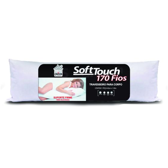 Travesseiro de Corpo 40cm x 1,30m Soft Touch Branco Menor preço em Travesseiro de Corpo 40cm x 1,30m Soft Touch Branco