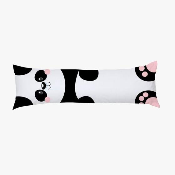 Imagem de Travesseiro de Corpo Aconchego Estampado 1,30m x 38cm - Panda