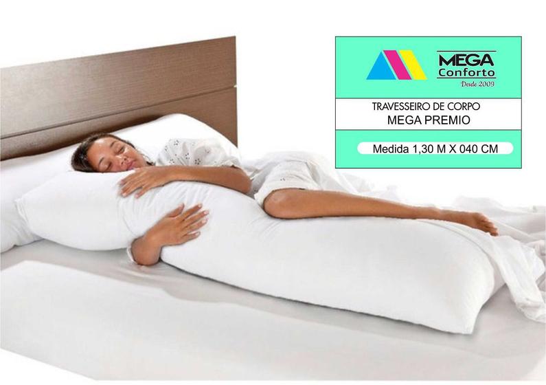 Travesseiro de Corpo Com Fronha de Zipper Fibra Antialérgico Menor preço em Travesseiro de Corpo Com Fronha de Zipper Fibra Antialérgico