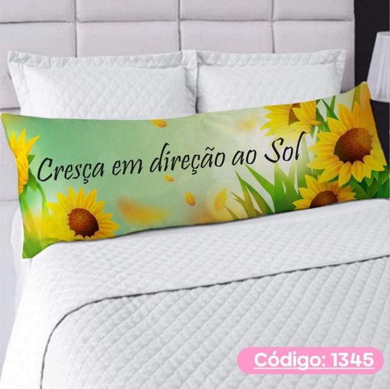 Imagem de Travesseiro De Corpo + Fronha Xuxão Fibra de Silicone Personalizado 1.25x0.45cm Com Frases Variadas