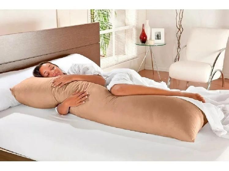 Travesseiro De Corpo Gigante de Silicone + Fronha C/zíper Menor preço em Travesseiro De Corpo Gigante de Silicone + Fronha C/zíper