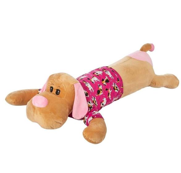 Imagem de Travesseiro de corpo xuxão dog infantil cachorro de pelúcia