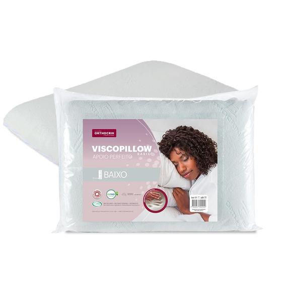 Imagem de Travesseiro de Espuma Viscoelástica Viscopillow Basic Orthocrin 45x65x10 Espuma Certificada