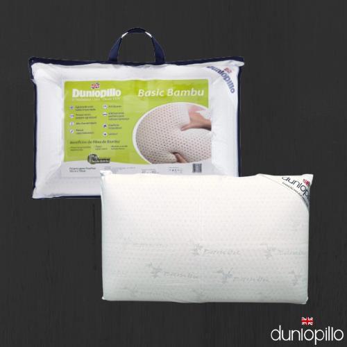 Travesseiro de Látex Basic Queen Dunlopillo c/Capa de Fibra de Bambu 50