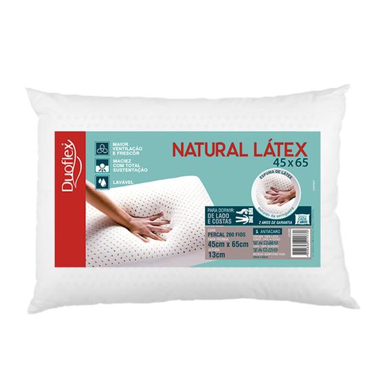 Imagem de Travesseiro de Látex Natural Para Dormir de Lado e Costas Duoflex LN1209