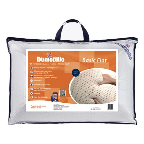 Travesseiro Dunlopillo Basic Flat, 100% Látex, Intermediário, 050 x 070 cm Menor preço em Travesseiro Dunlopillo Basic Flat, 100% Látex, Intermediário, 050 x 070 cm