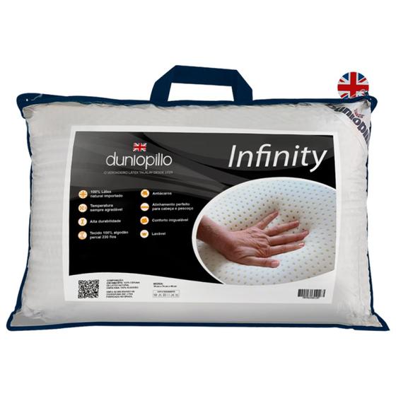 Imagem de Travesseiro Dunlopillo Infinity - Látex  230 Fios - 50x70cm