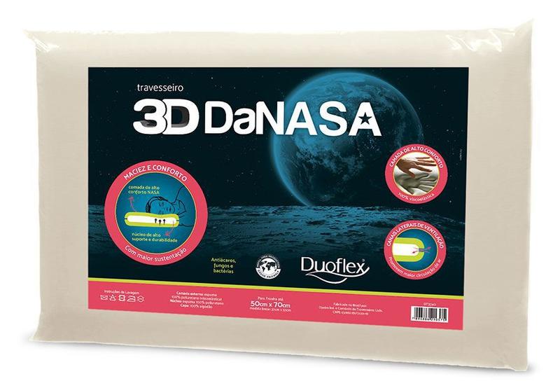 Imagem de Travesseiro Duoflex 3D DaNasa  37cm x 57cm