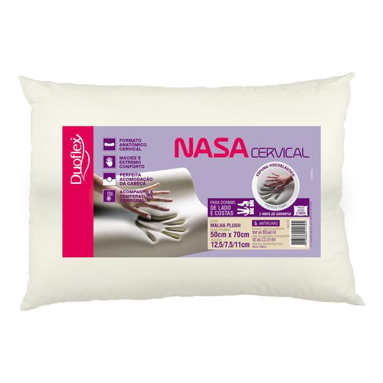 Imagem de Travesseiro Duoflex Cervical Nasa 50x70x12cm NN2109