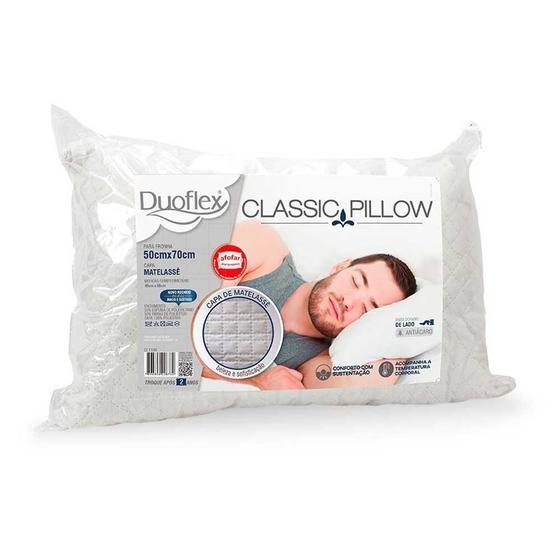 Imagem de Travesseiro Duoflex Classic Pillow Capa Matelassê - CL1100