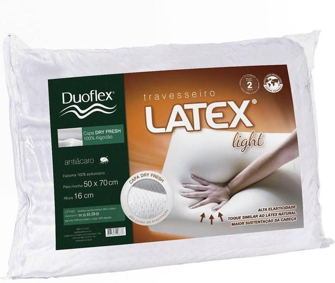 Travesseiro Duoflex Látex Light (50X70Cm) Menor preço em Travesseiro Duoflex Látex Light (50X70Cm)
