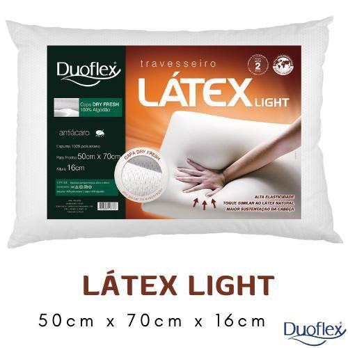 Travesseiro Duoflex Látex Light 50x70x16cm Antiácaros Menor preço em Travesseiro Duoflex Látex Light 50x70x16cm Antiácaros