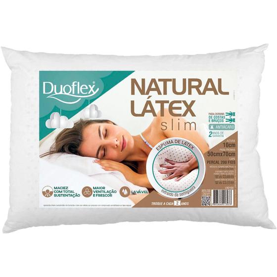 Travesseiro Duoflex Látex Natural Slim Antiácaro Lavável Menor preço em Travesseiro Duoflex Látex Natural Slim Antiácaro Lavável