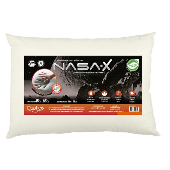 Imagem de Travesseiro Duoflex Nasa Baixo Espuma Viscoelástica 45x65x13