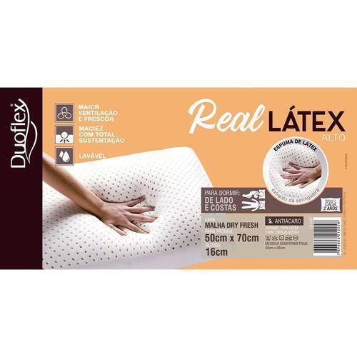Travesseiro duoflex real latex alto 50x70x16 Menor preço em Travesseiro duoflex real latex alto 50x70x16