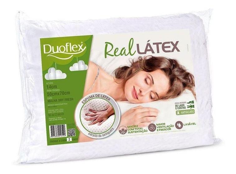 Travesseiro Duoflex Real Látex tradicional 68x48x14 Menor preço em Travesseiro Duoflex Real Látex tradicional 68x48x14