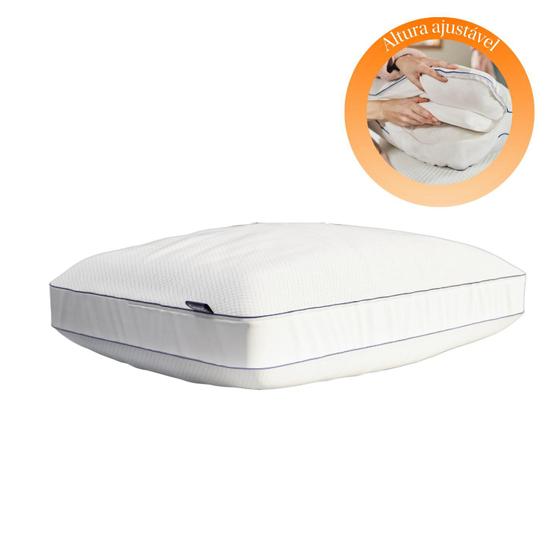Travesseiro Emma Original - Tecnologia Antiestresse, Altura Ajustável - 50x70cm Menor preço em Travesseiro Emma Original - Tecnologia Antiestresse, Altura Ajustável - 50x70cm