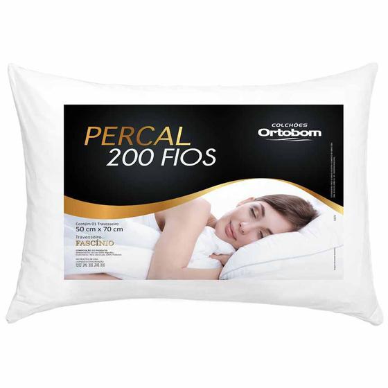 Imagem de Travesseiro Fascínio 70cm x 50cm Fibra Siliconizada 01 Peça - Ortobom