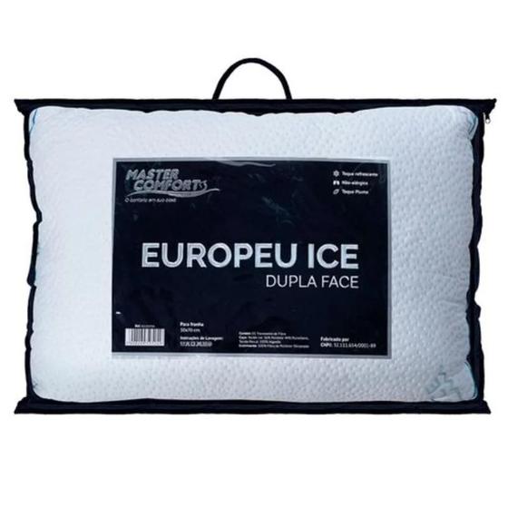 Imagem de Travesseiro fibra 70x50cm europeu ice  master comfort