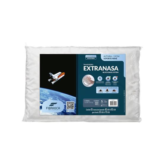 Imagem de Travesseiro Fibrasca Extravisco 100% Poliuretano Microfibra com Íons de Prata 50x70cm Branco