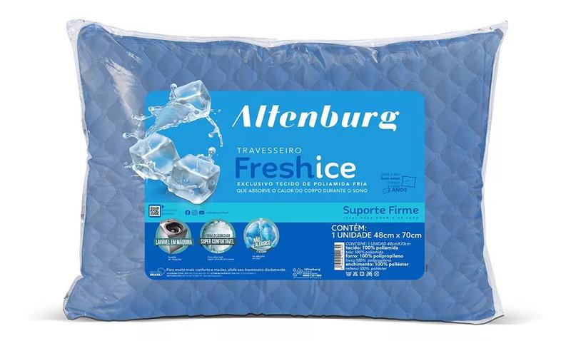 Travesseiro Gelado Altenburg Fresh Ice Suporte Firme 50x70cm Menor preço em Travesseiro Gelado Altenburg Fresh Ice Suporte Firme 50x70cm
