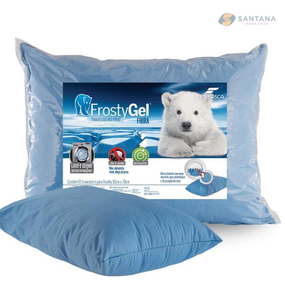 Travesseiro Gelado Fibrasca Frosty Gel Fibra Frescor 50x70cm ...