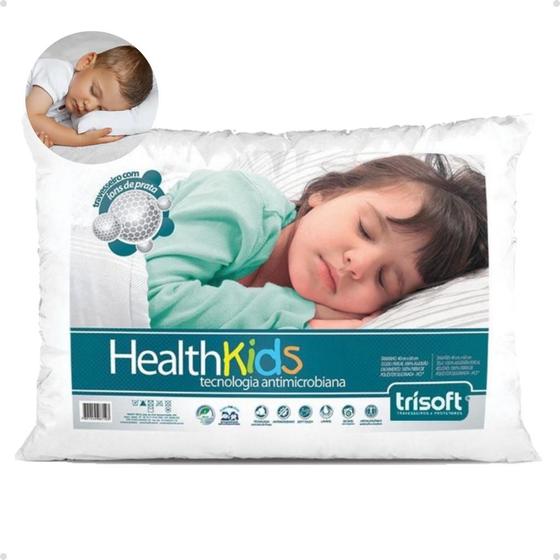 Imagem de Travesseiro Infantil Antialérgico Hipoalergênico 100%Algodão
