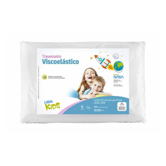 Imagem de Travesseiro Infantil Kids NASA Viscoelástico Z5101 50cm x 70cm Branco