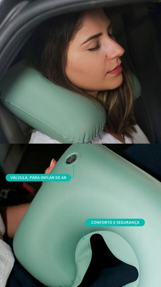 Imagem de Travesseiro Inflável Portátil Protetor Para Pescoço Almofada, Leitura ou Viagem- Cores