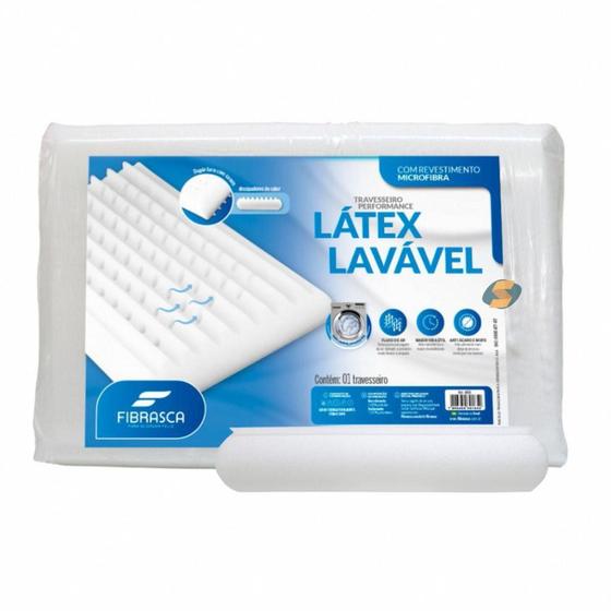 Travesseiro Látex Lavável Antialérgico Ergo Fibrasca 60x40cm Ortopédico Menor preço em Travesseiro Látex Lavável Antialérgico Ergo Fibrasca 60x40cm Ortopédico