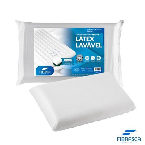 Travesseiro Látex Sintético Lavável Dupla Face C/ Proteção Antiácaros 4604 Fibrasca - Branco Menor preço em Travesseiro Látex Sintético Lavável Dupla Face C/ Proteção Antiácaros 4604 Fibrasca - Branco
