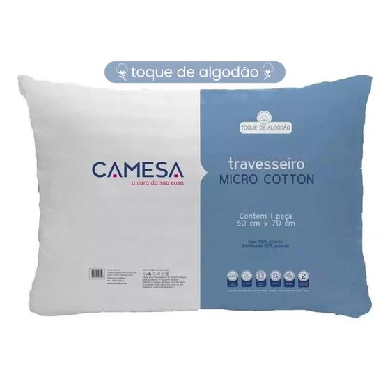 Travesseiro Micro Cotton Algodão Suporte Médio Hotel Camesa Menor preço em Travesseiro Micro Cotton Algodão Suporte Médio Hotel Camesa
