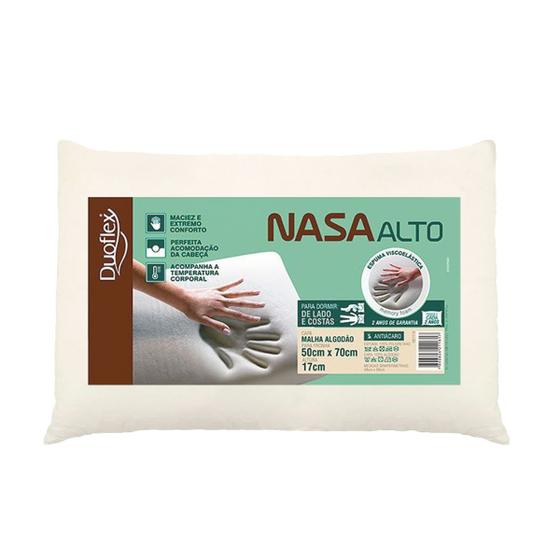 Imagem de Travesseiro Nasa Alto Antiácaros Conforto Alta Qualidade Duoflex