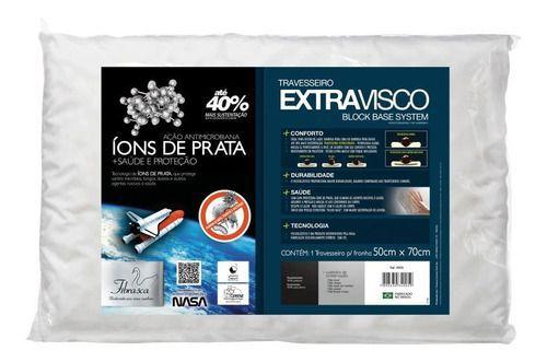 Travesseiro Nasa Alto Extra Visco Íons De Prata Fibrasca Menor preço em Travesseiro Nasa Alto Extra Visco Íons De Prata Fibrasca