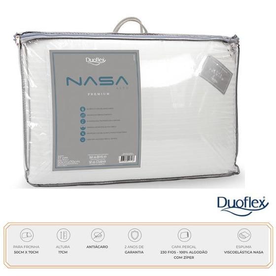 Travesseiro Nasa Alto Premium Duoflex - Maior durabilidade - Confortável - Capa c/ Zíper Menor preço em Travesseiro Nasa Alto Premium Duoflex - Maior durabilidade - Confortável - Capa c/ Zíper