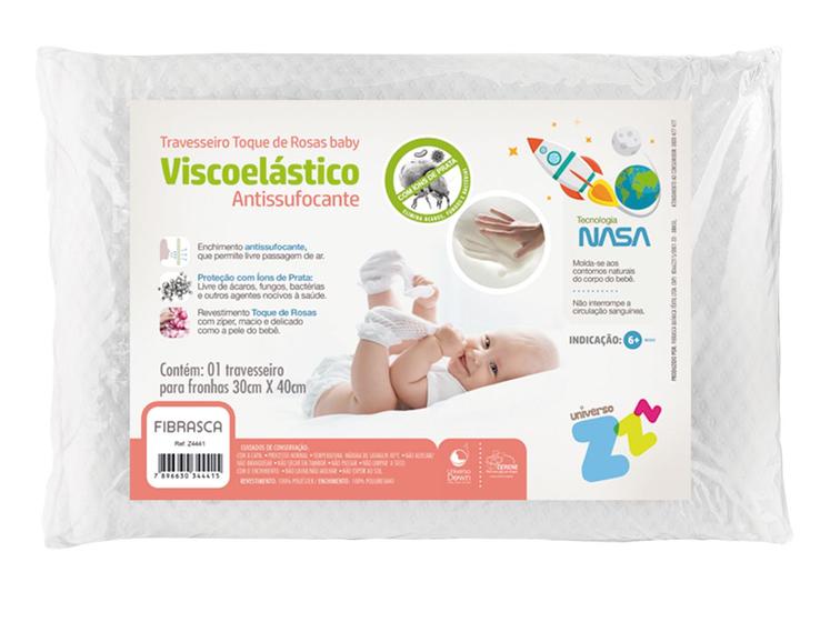 Travesseiro NASA Baby Anti Sufocante 6 meses + p/ fronha 30x40 Capa ...