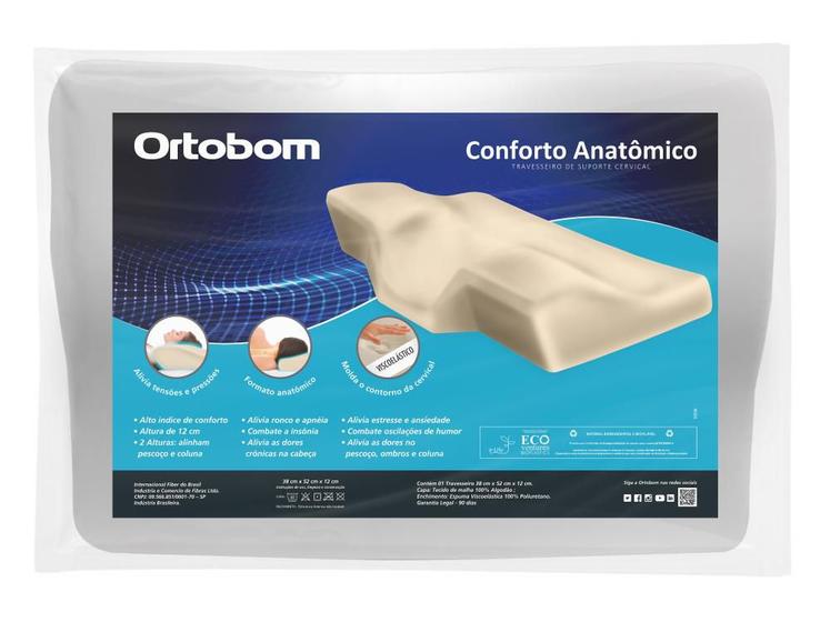 Imagem de Travesseiro Nasa Cervical Conforto Anatômico 70X50X14 Ortobom