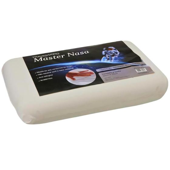 Travesseiro Nasa Master Antialérgico Anatomico e Não Aquece Com Calor Corporal - Master Comfort Imagem de Travesseiro Nasa Master Antialérgico Anatomico e Não Aquece Com Calor Corporal