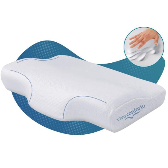 Travesseiro Nasa Premium Cervical Ortopédico Ergonômico Anatômico Viscoelástico Viva Conforto Menor preço em Travesseiro Nasa Premium Cervical Ortopédico Ergonômico Anatômico Viscoelástico Viva Conforto